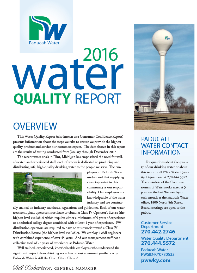 Water Quality Reports Paducah Water